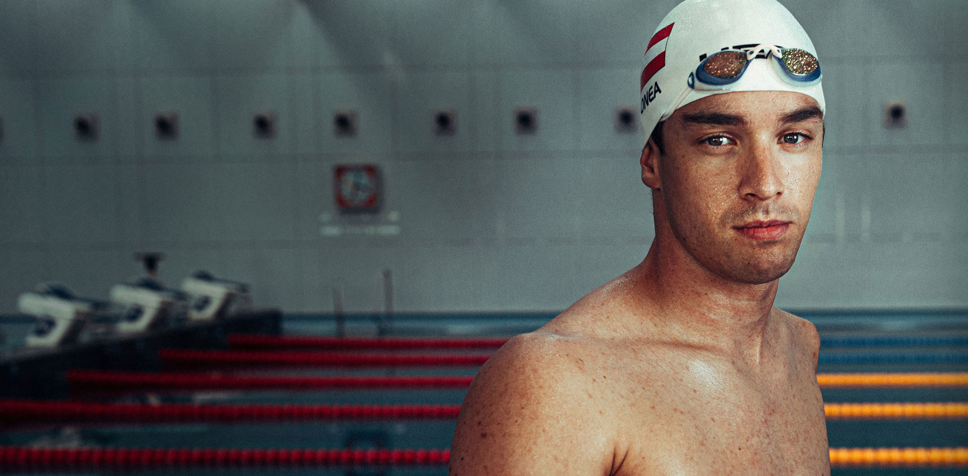 Sportler im Startblock